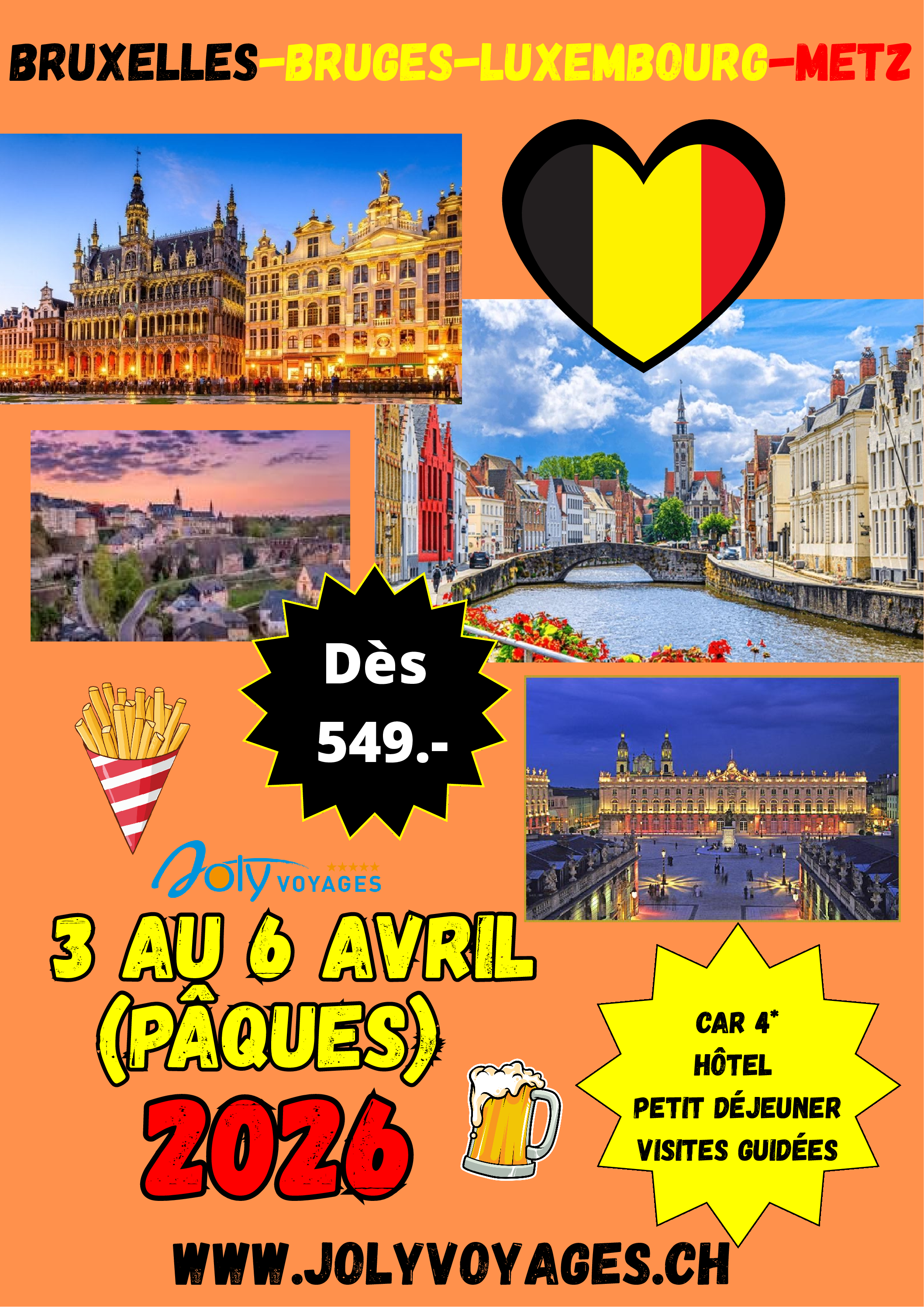 Belgique Pâques 2026 affiche