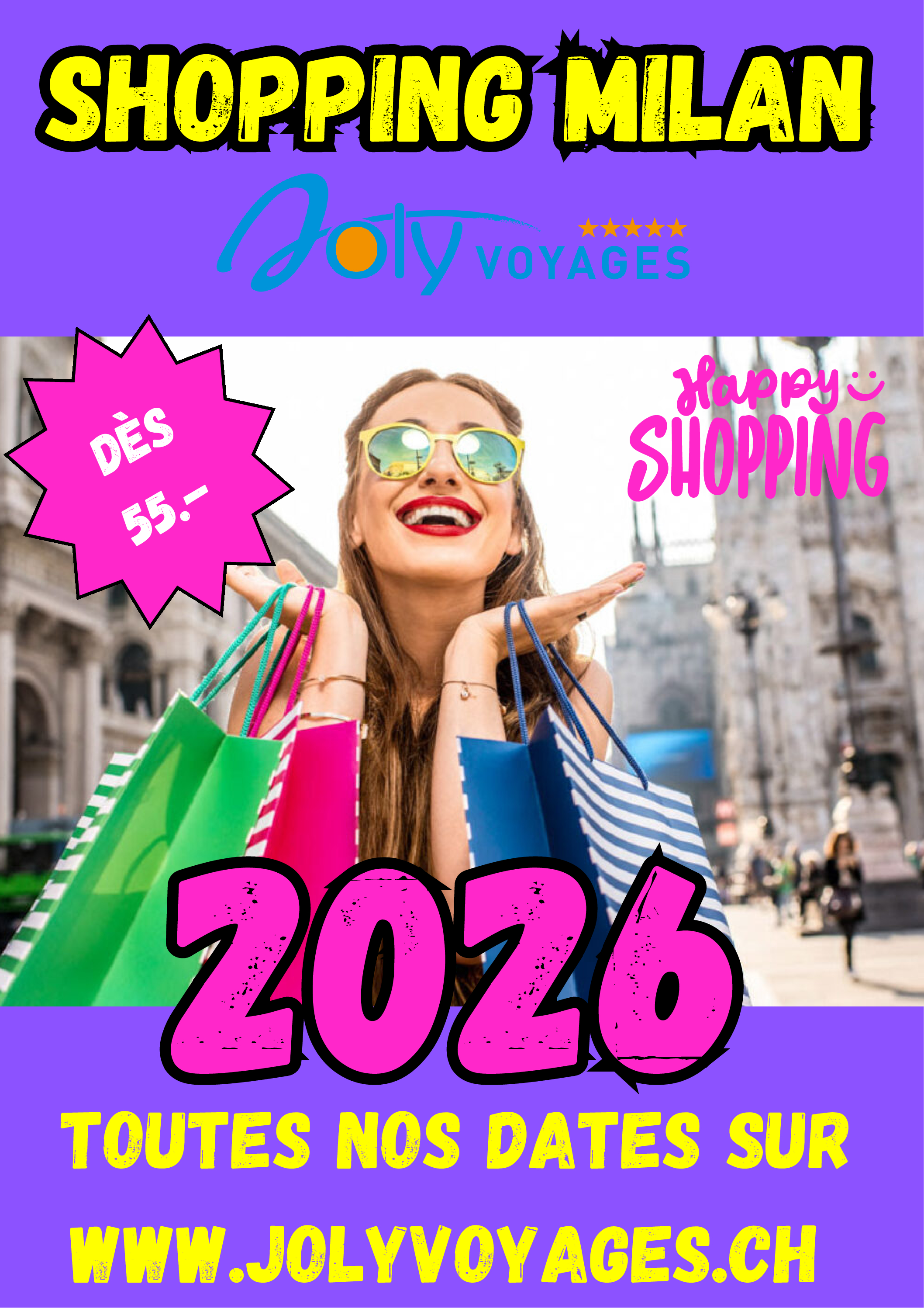 Shopping Milan 2026 – Affiche