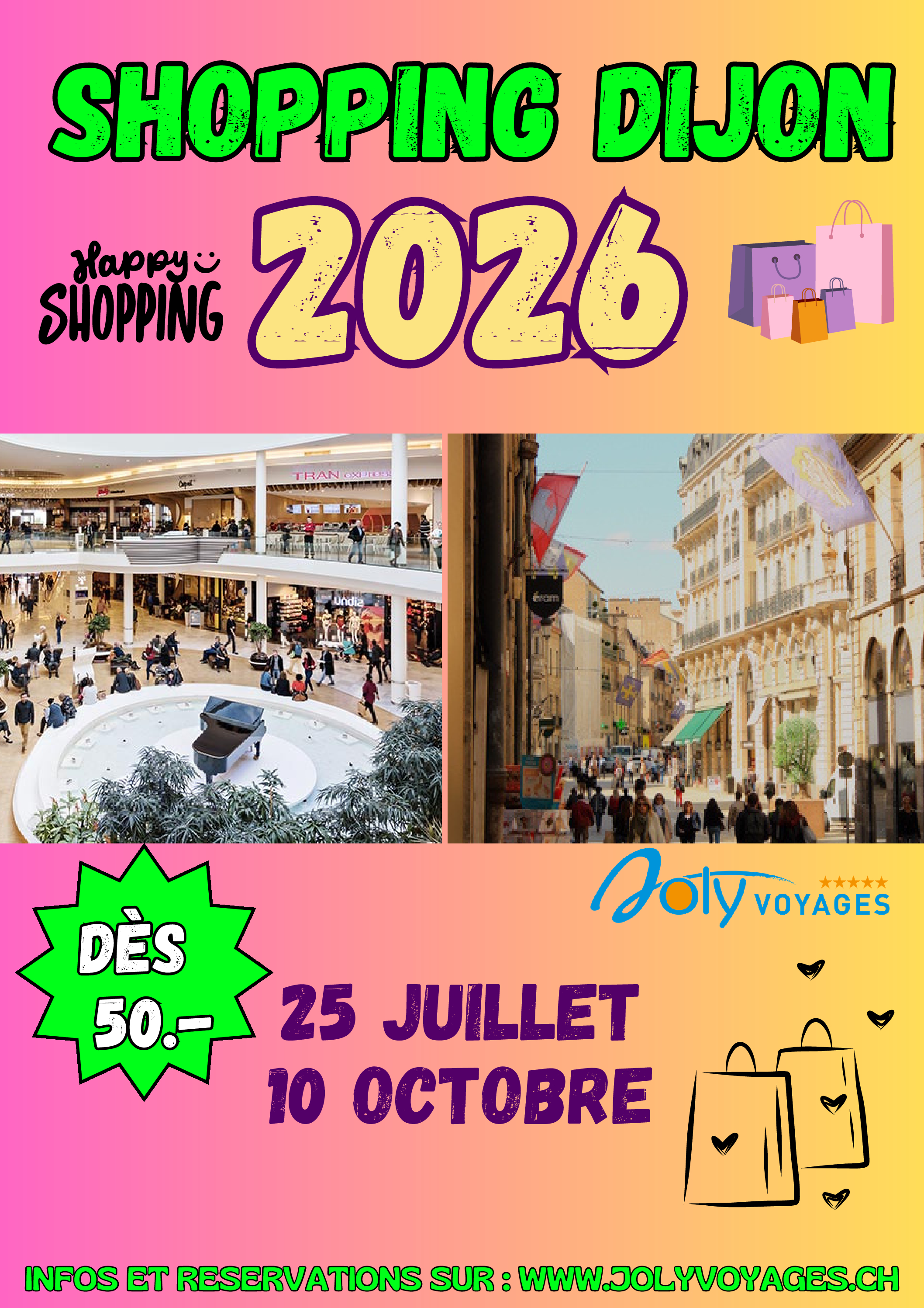 Journée shopping Dijon 2026
