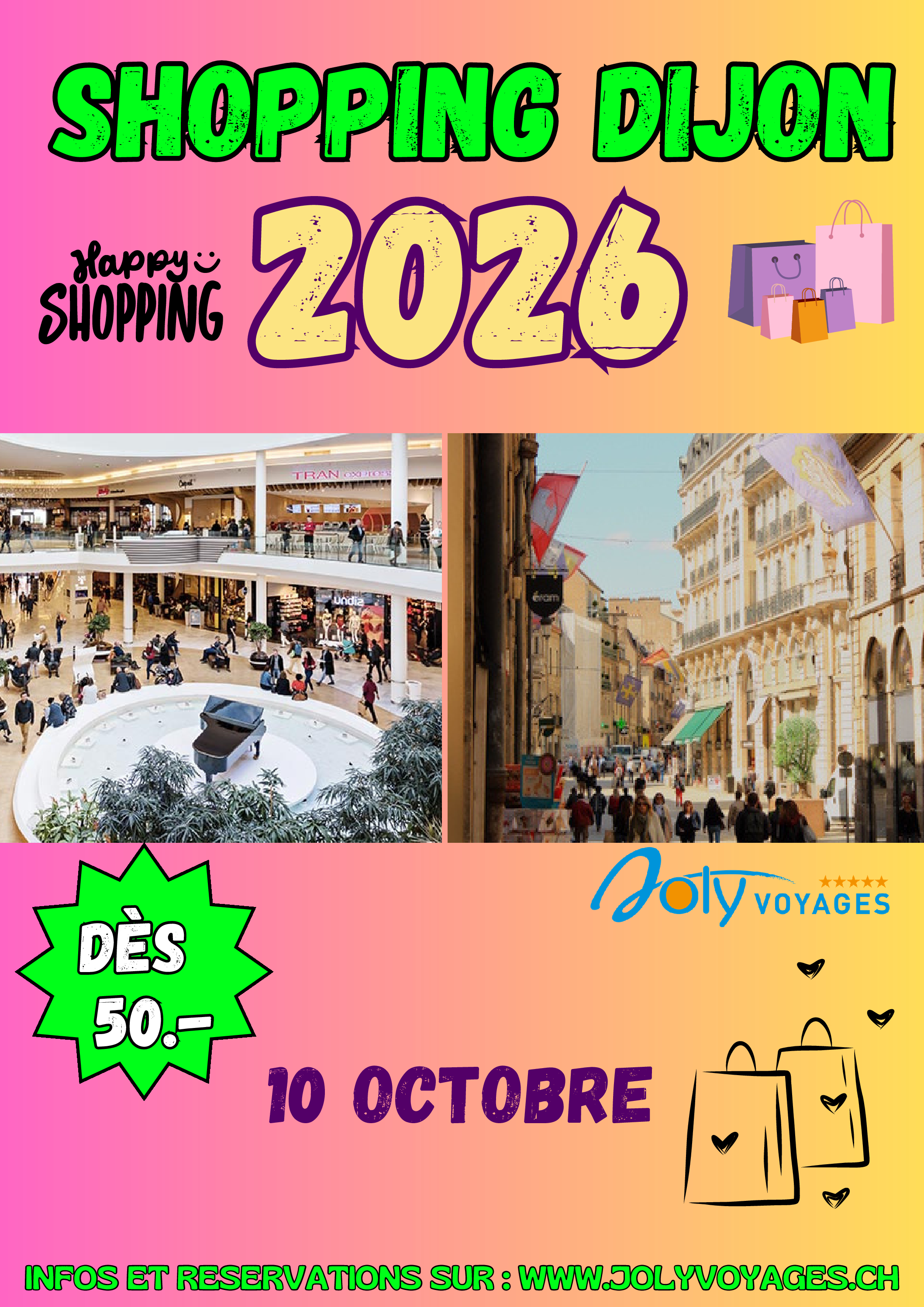 Journée shopping Dijon 2026 – affiche